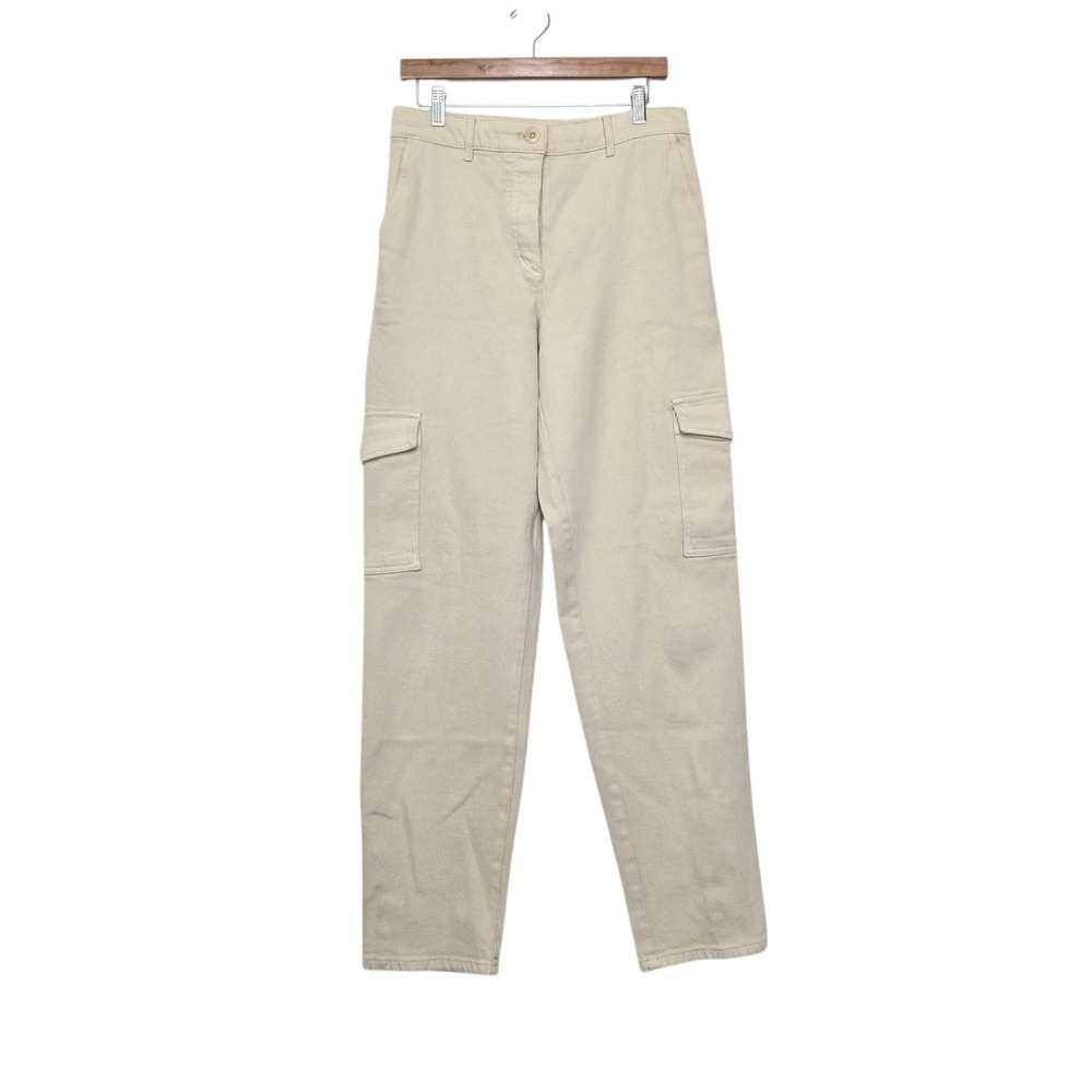 Wilfred Free Aritzia Beige High Rise Cargo Pants Ankle Tab 99003 Size 8